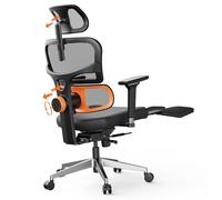 Newtral Silla de oficina ergonómica Pro con reposapiés - Silla de escritorio con respaldo alto con soporte lumbar ajustable único, ajuste de profundidad del asiento, silla reclinable para la oficina