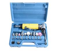 Newtry - Pulidora neumática de aire pulidora industrial rotativa tamaño mezcla kit de pulido con 10 piezas cabeza de pulido para molduras de neumáticos metal aluminio (amarillo)