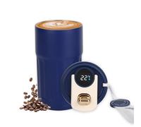 Newvenper Tazza termica sottovuoto in acciaio inox, con indicatore di temperatura a LED, a prova di perdite, con coperchio, mantiene freddo e caldo, adatto per caffè, tè e birra, 420 ml (blu)