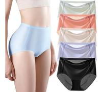 NEWWAN Ropa Interior de Seda de Hielo Ultrafina Que no Deja Marcas,Bragas Transpirables de Cintura Media de Hielo sin Costuras (X-Large,Shape-W)