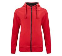 newwave Clique - Sudadera para mujer con cremallera divisible y capucha forrada de malla, 2 bolsillos interiores con ojal para auriculares rojo M