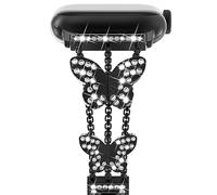 NewWays Compatible con Apple Watch Band Series 10 de 42 mm, Series 9/8/7 de 41 mm, Series 6/5/4 de 40 mm, Series 3 de 38 mm, para mujer, pulsera de diamantes brillantes para iWatch Band para mujer