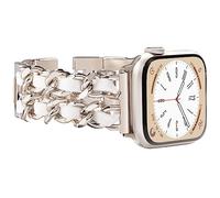 NewWays Compatible con Apple Watch, correa de acero inoxidable de 38 mm, 40 mm, 41 mm, 42 mm, 46 mm, 45 mm, 44 mm, para mujer de metal para iWatch SE Series 10/9/8/7/6/5/4/3/2/1, 46mm/45mm/44mm/42mm