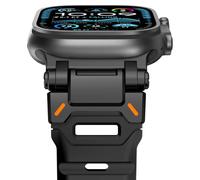 NewWays Compatible con Apple Watch pulsera de 49 mm, 45 mm, 44 mm, 42 mm, silicona Sports FKM pulsera para iWatch Ultra 2/Ultra Series 9 8 7 6 5 4 3 2 1 SE hombre y mujer, 42mm/44mm/45mm/49mm