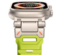 NewWays Compatible con Apple Watch pulsera de 49 mm, 46 mm, 45 mm, 44 mm, 42 mm (serie 3 2 1), correa de silicona deportiva FKM suave para iWatch Ultra 2/Ultra Series 10 9 8 7 6 5 4 3 2 1 SE, conector
