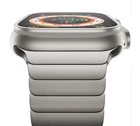 NewWays Correa de metal compatible con Apple Watch Ultra/Ultra 2, SE Series 10, 9, 8, 7, 6, 5, 4, 3, 2, 1, 49 mm, 46 mm, 45 mm, 44 mm, 42 mm (Series 3, 2, 1), iWatch de acero inoxidable, titanio