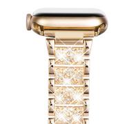 NewWays Correa de Repuesto Compatible con Apple Watch de 46 mm, 45 mm, 44 mm, 42 mm (Serie 3 2 1), Correa de Repuesto de Acero Inoxidable Brillante para iWatch Series 11/10/9/8/7