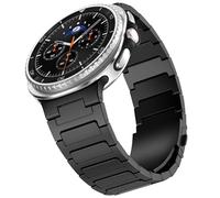 NewWays Correa de titanio para Galaxy Watch 8 Classic de 46 mm/Watch 8 de 40 mm y 44 mm, correa de repuesto de titanio militar resistente y duradera para Galaxy Watch8 para hombre, color negro