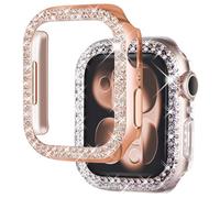 NewWays Paquete de 2 Fundas Brillantes para Mujer compatibles con Apple Watch de 1.575 Pulgadas Series 6/5/4/SE (2024-2020) sin película Protectora, Funda Protectora General con Diamantes para iWatch