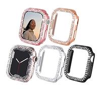 Newways Paquete de 5 Protectores de Pantalla Brillantes para Mujer con Diamante compatibles con Apple Watch Series 3, 2, 1 de 1.496 Pulgadas, Funda Protectora General para iWatch sin película