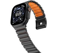 NewWays Pulsera de titanio compatible con Apple Watch 49 mm, 46 mm, 45 mm, 44 mm, correa de repuesto de silicona de titanio para iWatch Ultra 3 2 1 Series 11/10/9/8/7/6/5/4/SE, 49mm/46mm/45mm/44mm
