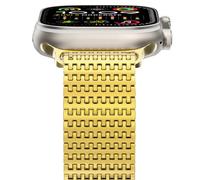 NewWays Pulsera milanesa compatible con Apple Watch 42 mm (serie 10), 41 mm, 40 mm, 38 mm, acero inoxidable, correa de repuesto magnética de metal para iWatch Series 10 9 8 7 6 SE 5 4 3 2 1 hombre y