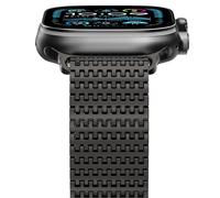 NewWays Pulsera milanesa compatible con Apple Watch Ultra 2/Ultra 49 mm, acero inoxidable magnético de metal de repuesto para iWatch 49 mm, pizarra