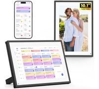NEWYES 10,1" Calendario Digital Mesa, Planificador Semanal Mensual 2025-2026, Marco de Fotos Pantalla Táctil Inteligente, para Gestionar TDAH Niños, Comidas, Agendas y Tareas de Aprendizaje
