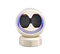 Newymaking Bobinador automático de reloj, caja de reloj de 2 ranuras, caja de bobinado de reloj con motor silencioso, almohadas flexibles, luz LED para relojes de mujer y hombre, 2 pilas AA o