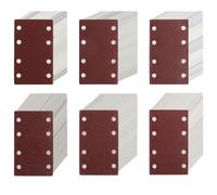 NewZC 60 Piezas 80x133mm Hojas de Lija Compatible con Mirka DEOS 353CV - Rectangular Papel de Lija Lijadora Hojas 40/60/80/120/240/400 Granos Papel Lijadora para Lijado Pulir y Eliminación de Oxido