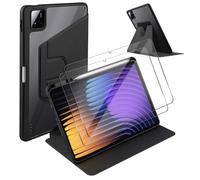 NEWZEROL Funda + 2 Pieza Protector de Pantalla de Vidrio Templado Compatible para Xiaomi Pad 7/Pad 7 Pro/Pad 8/Pad 8 Pro 11.2 pulgada, Resistente a los Arañazos 9H Ultra Clear, Funda Giratoria de 360°