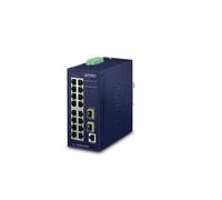 NexaCore Planet IGS-4215-16T2S - Conmutador industrial gestionado L2/L4, 16 puertos Gigabit RJ45 + 2 puertos SFP, IP30, DIN-Rail, IPv4/IPv6