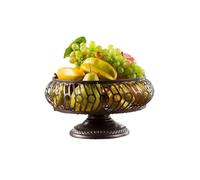 NexaGeniX Cesta de frutas, plato alto que mantiene las verduras frescas, bocadillos y dulces Centro de mesa frutero(Bronze)