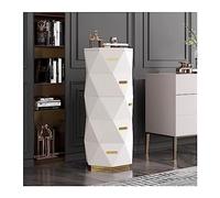 NexaGeniX Cómoda Cajonera de Lujo for Sala Estar, Cofre Decorativo for Dormitorio, Armario Almacenamiento, cómoda Madera con Varios cajones for 5 Mueble con cajones(Blanco)