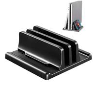 NexaGeniX Elevador para portátil Soporte portátil for Escritorio, Ajustable, Vertical, Ahorra Espacio, Color Negro Soporte para Laptop(L)