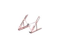 NexaGeniX Elevador para portátil Soporte portátil for Escritorio, Plegable, de aleación de Aluminio, con Ajuste de Diez velocidades. Soporte para Laptop(Pink)