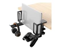 NexaGeniX Organizador de Almacenamiento for computadora portátil Escritorio, Soporte Debajo del con Auriculares Soporte para Laptop(Negro)