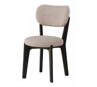 NexaGeniX Sillas de Comedor Silla de Comedor Madera con cojín Asiento Suave tapizado y Respaldo Curvo ensanchado(Negro)