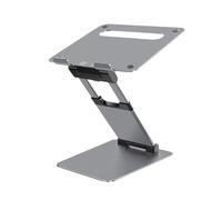 NexaGeniX Soporte Plegable for portátil, Altura Ajustable, Elevador de Aluminio, Soporte refrigeración Escritorio Soporte para Laptop(Grijs)