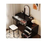 NexaGeniX Tocador con cajones Que Ahorra Espacio, mesita de Noche Multifuncional for Dormitorio pequeño, Madera Resistente Tocador con Espejo