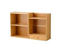 NexaGeniX Vitrina Estantería de bambú Gran Capacidad, Mesa, Oficina, Estante Almacenamiento Minimalista Varios Pisos Estante para Libros