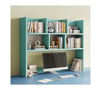 NexaGeniX Vitrina Estantería de Escritorio, Organizador Madera, Mesa PC, estantería, Almacenamiento, Estante exhibición for Oficina, Cocina, baño (Azul Claro) Estante para Libros(L60xD20xH60cm)