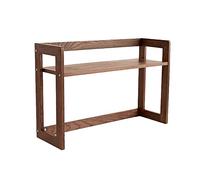 NexaGeniX Vitrina Estantería de Mesa Madera marrón, Organizador Escritorio, Estante Almacenamiento for Oficina, exhibición for Libros, L80 * W20 H43.5cm Estante para Libros