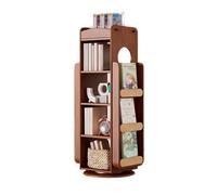 NexaGeniX Vitrina Estantería giratoria de pie, con Estante Organizador Giratorio Acero Inoxidable, Almacenamiento Multicapa Cuatro Lados for Oficina en casa Estante para Libros