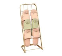 NexaGeniX Zapatero Entrada recibidor Zapatero de 4 Niveles, Organizador Almacenamiento Zapatos pie, Estante Metal for Zapatillas, for Que Ahorra Espacio for Entrada, Sala Estar y baño(Gold)