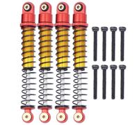 NexaPart RC Accesorios Amortiguador metálico roscado de Largo Recorrido for Crawler Axial AX24 SCX24 de 1/24 RC, Piezas de actualización(4pcs Red Gold)