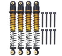 NexaPart RC Accesorios Amortiguador metálico roscado de Largo Recorrido for Crawler Axial AX24 SCX24 de 1/24 RC, Piezas de actualización(4pcs Black Gold)