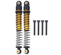 NexaPart RC Accesorios Amortiguador metálico roscado de Largo Recorrido for Crawler Axial AX24 SCX24 de 1/24 RC, Piezas de actualización(2pcs Black Gold)