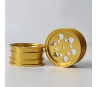 NexaPart RC Accesorios Juego de Ruedas y bujes de aleación de Aluminio for chasis Tamiya Super Hot Shot Super Sabre Big Wig Boomerang Buggy(Gold-B)