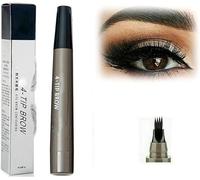 Nexavale Eyebrow,4 Tipped Precise Brow Pen,Magic Eyebrow Enhancing Pen,Magical Precise Waterproof Brow Pen,Micro Fork Tip Precise Brow Pen (Gray Brown)