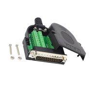 NEXAVKPR Adaptador industrial RS232 Joint DB25 hembra, pulsador macho n, F | Mecanismo de cierre de tornillo de contactos dorados de cobre, compatible con máquina de código de barras