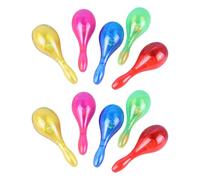 NEXAVKPR Maracas coloridas intermitentes que funcionan con pilas de 6 | Diseño seguro para niños con maracas con luz parpadeante para niños adultos y pistas de baile, paquete de 10 unidades