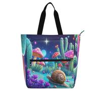 Nexawaveo Bolsa de piano impermeable para lecciones, caracol en paisaje nocturno mágico con bolsillos con cremallera para partituras y libros