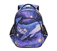 Nexawaveo Bonita mochila preescolar para niños y niñas de 3 a 8 años, Fancy Fish Night, Small, Mochilas de viaje
