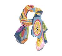 Nexawaveo Bufanda ligera para mujer, diseño de perro caballero, vintage, a la moda, pashmina, chales elegantes, Patchwork Fruits Blue-1, 90x180（CM）