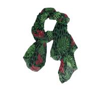 Nexawaveo Bufanda para mujer, ligera, bonita, flores, velas, árboles, pashmina, chales elegantes, Flores rojas de la selva oscura, 90x180(CM)
