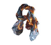 Nexawaveo Bufanda para mujer, ligera, bonita, plátano, moda, pashmina, chales elegantes, Dragon Flame and Ice, 90x180（CM）