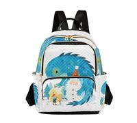 Nexawaveo Mochila acolchada para mujer, bolsa de mano para laptop de 14 pulgadas, ligera, mochila de trabajo, diseño de gato de ensueño, color azul noche, Fantasy Dragon Blancanieves, Small, Mochilas