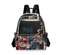 Nexawaveo Mochila acolchada para mujer, bolsa de mano para laptop de 14 pulgadas, ligera, mochila de trabajo, color negro, Cool Big Cats Negro, S