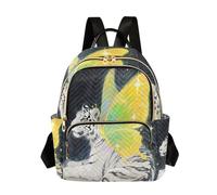 Nexawaveo Mochila acolchada para mujer, bolsa de mano para laptop de 14 pulgadas, ligera, mochila de trabajo, perro de ensueño, azul arcoíris, Fantasy Big Cat Butterfly Dark, M